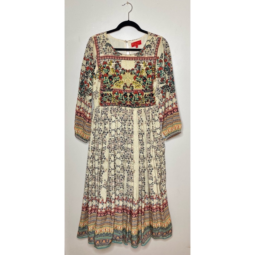 Anthropologie Bhanuni beaded midi dress.